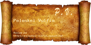 Peleskei Vulfia névjegykártya